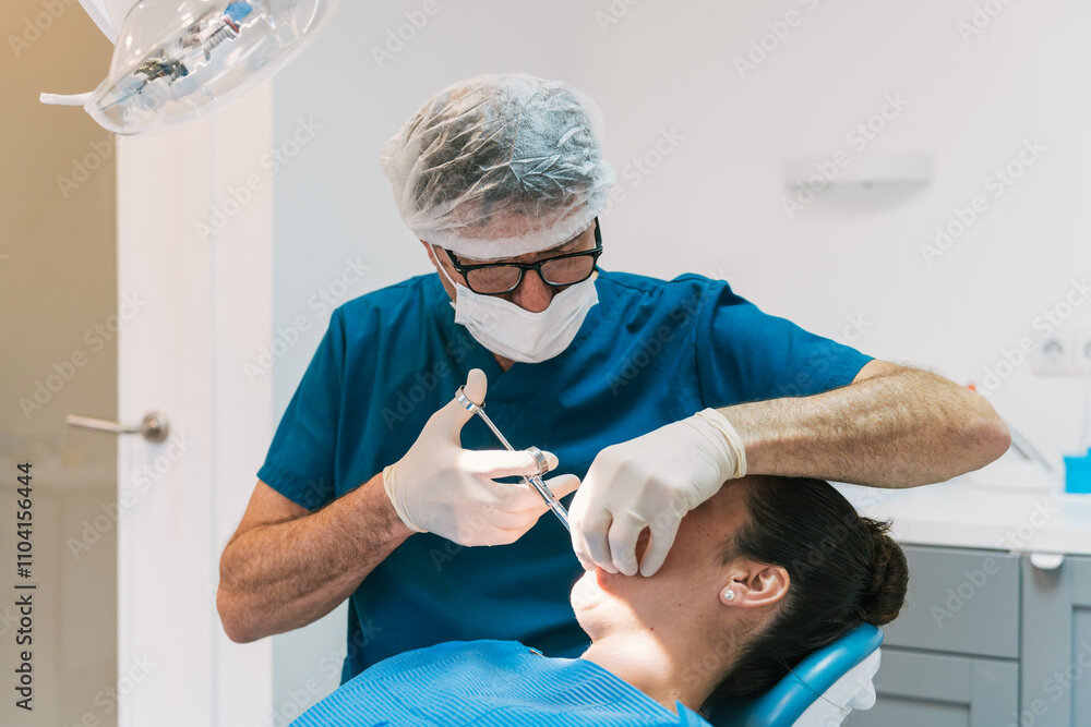 Our dental team working together to provide excellent care
